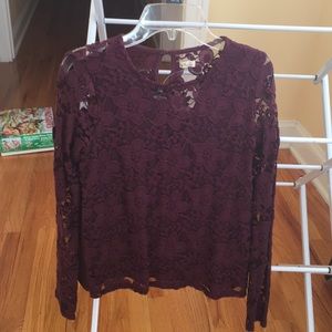 PRICE DROP! Hollister Lace Shirt Purple NWT